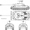 Проекция танка Ис-7 (объект 260).