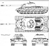 Проекция танка Т-10М.